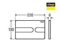 MEDIDAS PULSADOR INODORO PREVISTA VISIGN FOR STYLE 23 VIEGA